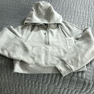 Lululemon Over Sized Half Zip Hoodie Gray Sz  XS/S